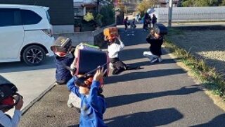 門川小・中学校避難訓練、財光寺保育園出前講座